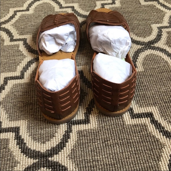 MIA Cognac Weaved Open Toe Slip On Sandal NWT - Picture 3 of 4